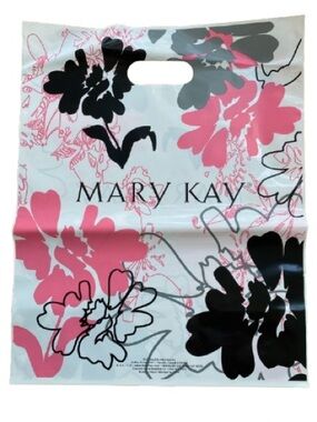 Mary Kay Pink & Black Floral Customer Poly Bags 15.5” x 12.25” Total of 43